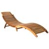 vidaXL Sun Lounger Cream Solid Acacia Wood Adult Foldable