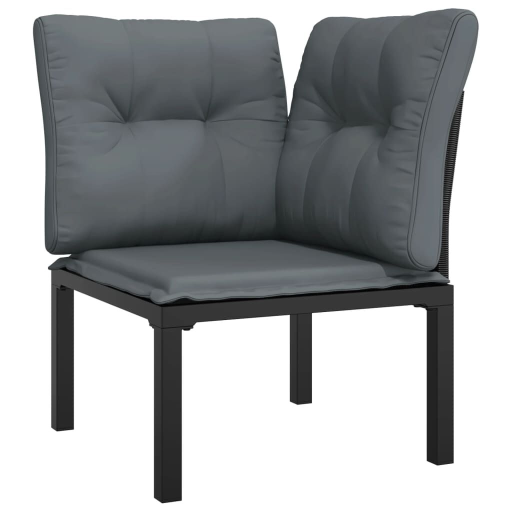 vidaXL Garden Lounge Set Black and Dark Grey