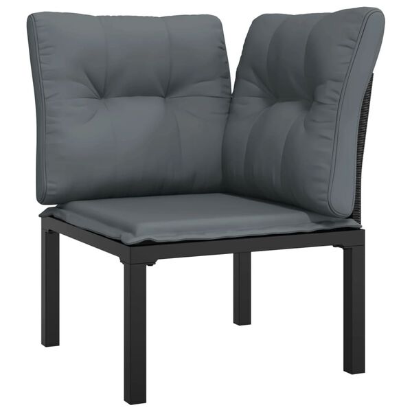 vidaXL Garden Lounge Set Black and Dark Grey