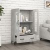 vidaXL Highboard Concrete Grey Engineered wood, Tempered glass Tall