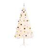 vidaXL Christmas Tree White PVC, steel Medium Christmas Tree