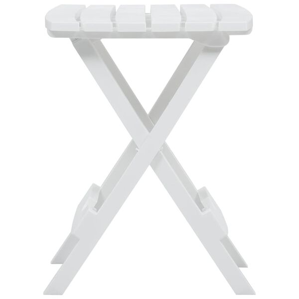 vidaXL Folding Garden Table White Polypropylene (PP) Foldable