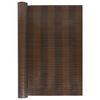 vidaXL Balcony Screen Brown and Black 196.9x35.4" Poly Rattan