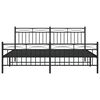 vidaXL Bed Frame Black Powder-coated steel Super King Bed Frame