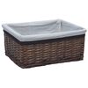 vidaXL Nesting Basket Set Brown Willow Small, Medium, Large Stackable