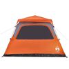 vidaXL Family Tent Dome 6-Person Gray and Orange Quick Release