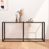 vidaXL Console Table Transparent Tempered glass, powder-coated steel