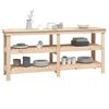 vidaXL Work Bench 71.3x19.7x31.5" Solid Wood Pine