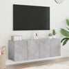 vidaXL TV Cabinet Set of 2 Concrete Grey Engineered Wood Medium