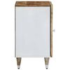 vidaXL Bathroom Cabinet Mango Natural with White Paint