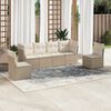 vidaXL Garden Sofa Set Beige, Cream white