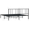 vidaXL Bed Frame Black Powder-Coated Steel 72 x 84 in Bed Frame