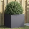 vidaXL Planter Anthracite Cold-rolled steel Medium Decorative Inlays