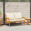 vidaXL Garden Bench with Cushion Brown Solid Acacia wood