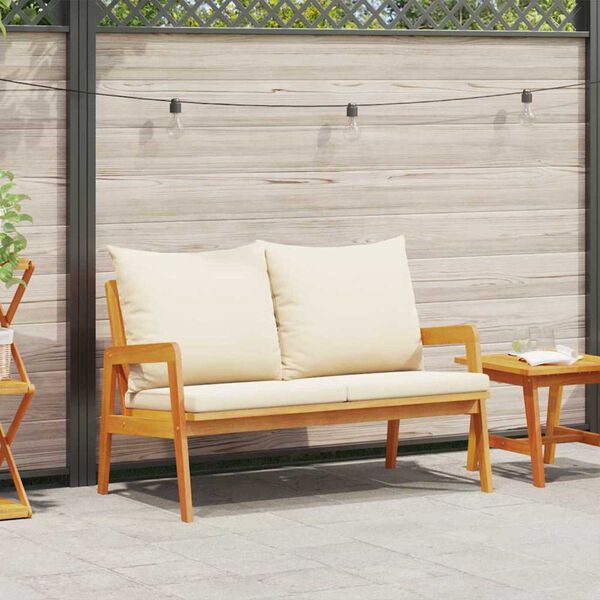 vidaXL Garden Bench with Cushion Brown Solid Acacia wood