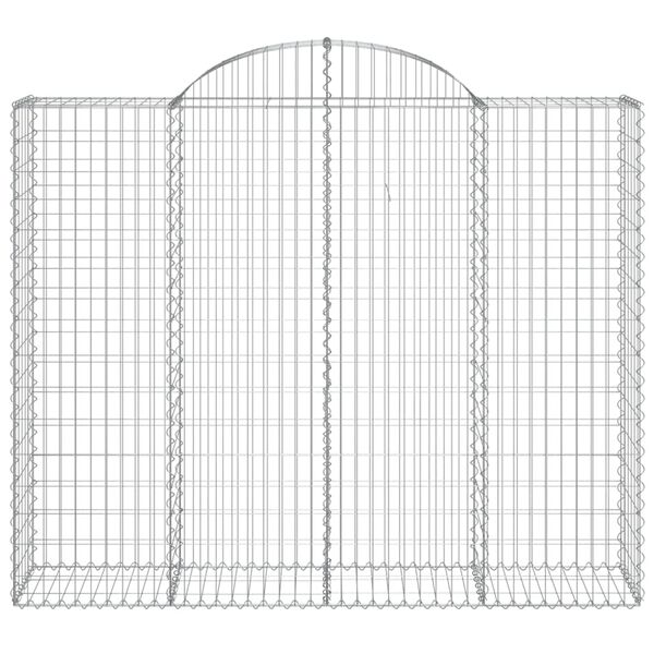 vidaXL Gabion Basket Set of 9 Silver Galvanized iron Extra Large