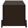 vidaXL Garden Storage Box Brown PE Rattan Medium Modern
