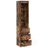 vidaXL Highboard Smoked Oak Engineered Wood Tall Highboard Rectangular