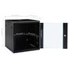 vidaXL 12U Wall Mounted Network Cabinet 19" IP20 23.6"x23.6"x25.2"