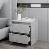 vidaXL Bedside Cabinet Concrete Grey Engineered Wood Small