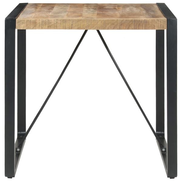 vidaXL Dining Table Rough Mango Wood Rough Mango Wood, Powder-Coated Steel