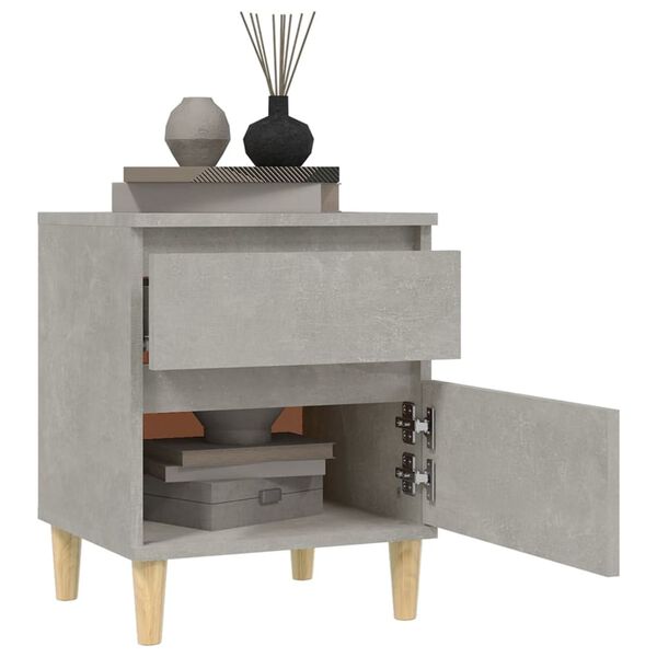 vidaXL Bedside Cabinet Set of 2 Concrete Grey