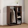 vidaXL Wardrobe Brown Oak Engineered Wood Medium Wardrobe Rectangular