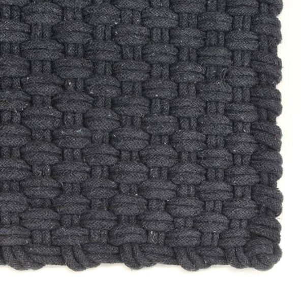 vidaXL Rug Anthracite Cotton 63 x 90.6 in Non-scratch Rectangular