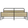 vidaXL Bed Frame Sonoma oak Steel Full Bed Frame Rectangular