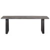 vidaXL Coffee Table Gray Solid Acacia Wood Large Industrial