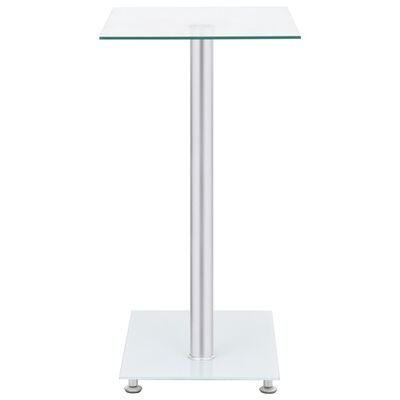vidaXL U-Shaped Side Table Transparent 17.7"x11.8"x22.8" Tempered Glass