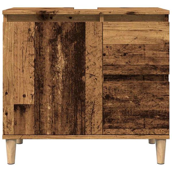 vidaXL Sink Cabinet Old wood Engineered wood Medium