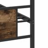 vidaXL Bed Frame Smoked Oak Engineered Wood and Steel 35.4 x 78.7 in