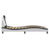 vidaXL Bed Frame "Viana" without Mattress White and Black 31.5"x78.7" Faux Leather
