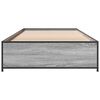 vidaXL Bed Frame Grey sonoma Engineered wood and metal Small Single