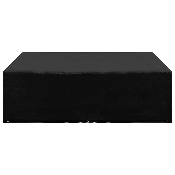 vidaXL Garden Furniture Cover Set of 2 Black Polyethylene, Aluminum