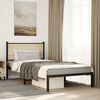 vidaXL Bed Frame Sonoma oak Steel, engineered wood Twin Bed Frame