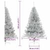 vidaXL Artificial Pre-lit Christmas Tree Silver 47.2" PET