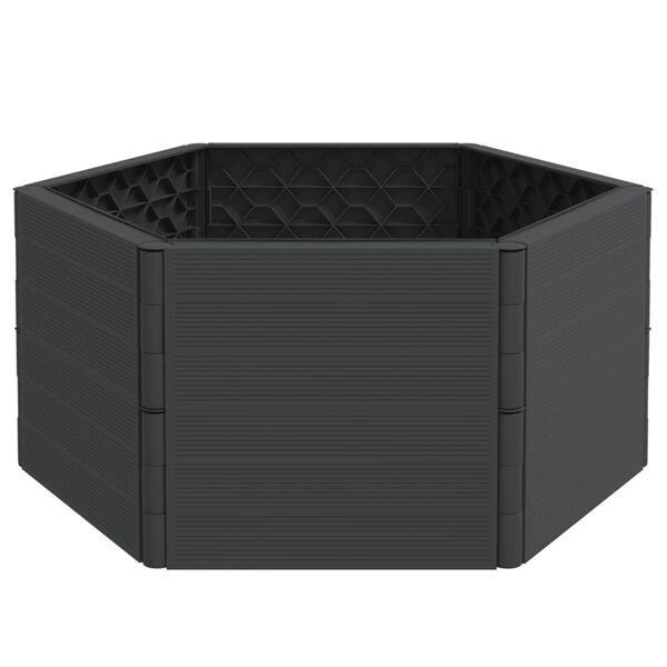 vidaXL Garden Planter Anthracite Polypropylene (PP) Medium Stackable