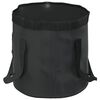 vidaXL Folding Buckets 2 pcs Black 5.3 gal PVC
