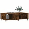 vidaXL Coffee Table Smoked Oak Engineered wood and iron