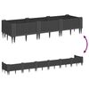 vidaXL Garden Planter Black Polypropylene Medium Modular