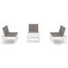 vidaXL Garden Lounge Set White Plastic Medium Seats Many