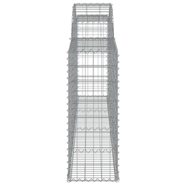 vidaXL Gabion Basket Silver Galvanized iron 118.1 in long, 39.4 in high