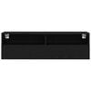 vidaXL TV Wall Cabinet Wall-mounted Black Oak 39.37 x 11.81 x 11.81 in