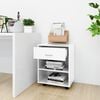 vidaXL Storage Cabinet High Gloss White Manufactured Wood Compact