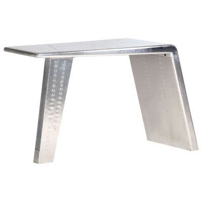 vidaXL Aviator Desk Silver 44.1"x11.8"x29.9" Metal