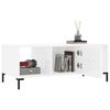 vidaXL Coffee Table High gloss white Engineered wood, iron Medium