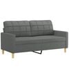 vidaXL Sofa Set Dark Grey Fabric (100% polyester), Metal, Textilene, Plywood
