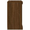 vidaXL Sideboard Brown Oak Engineered Wood, Glass Medium Sideboard